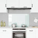 Spatscherm keuken 100x60 cm gehard glas melkwit