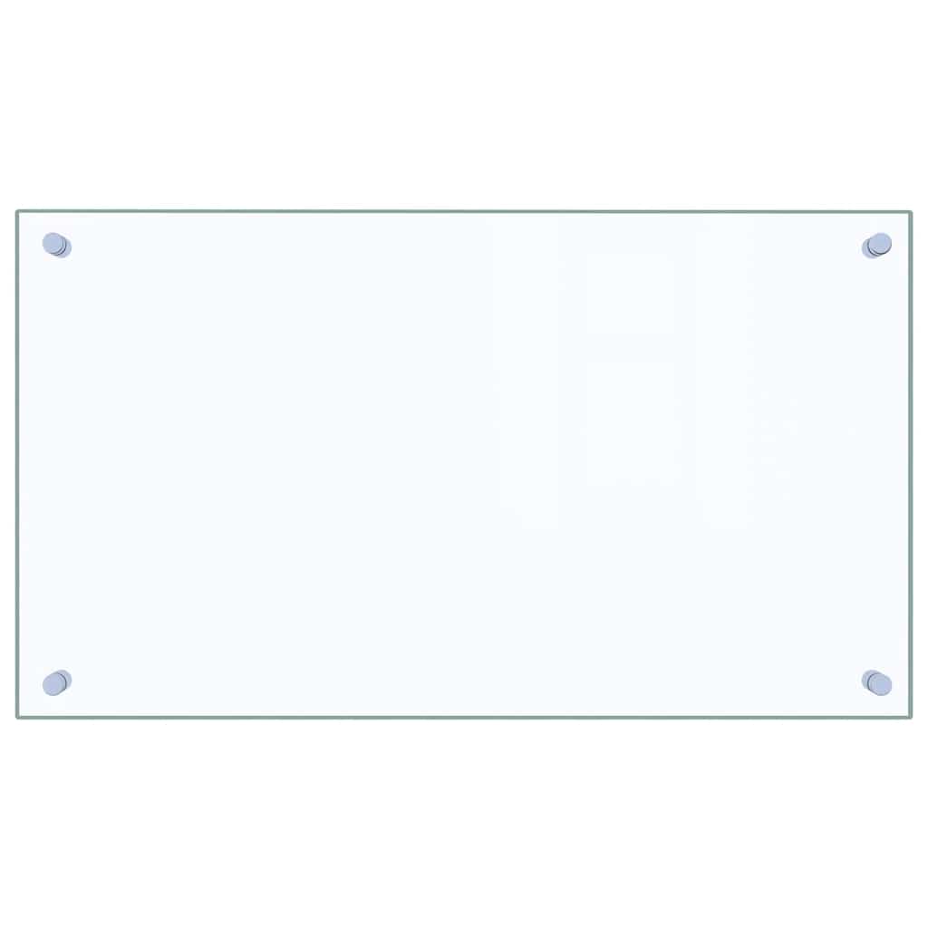 Spatscherm keuken 70x40 cm gehard glas transparant