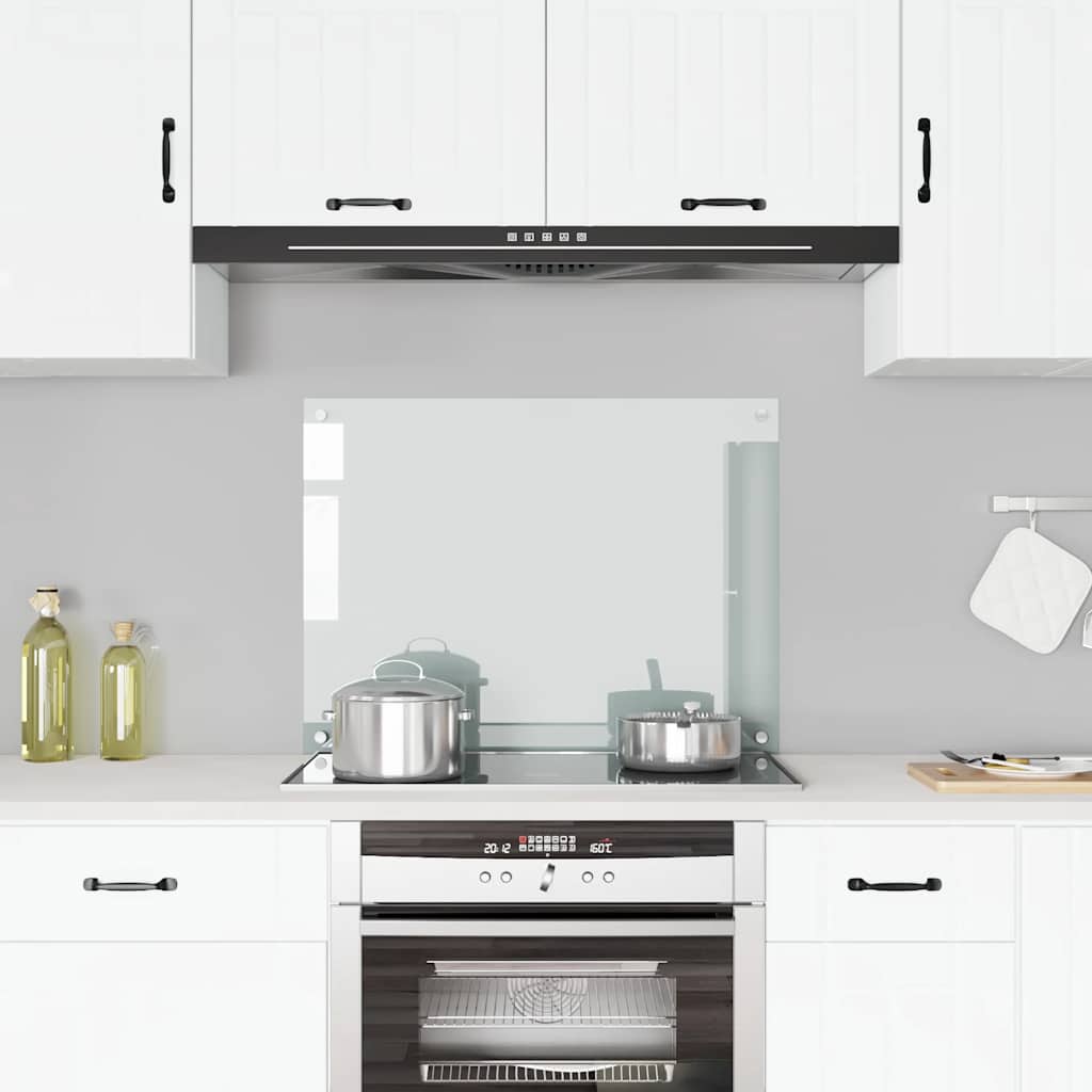 Spatscherm keuken 80x60 cm gehard glas transparant