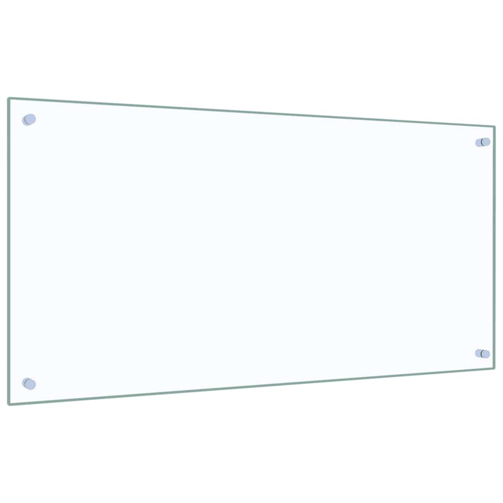 Spatscherm keuken 100x50 cm gehard glas transparant