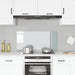Spatscherm keuken 100x50 cm gehard glas transparant