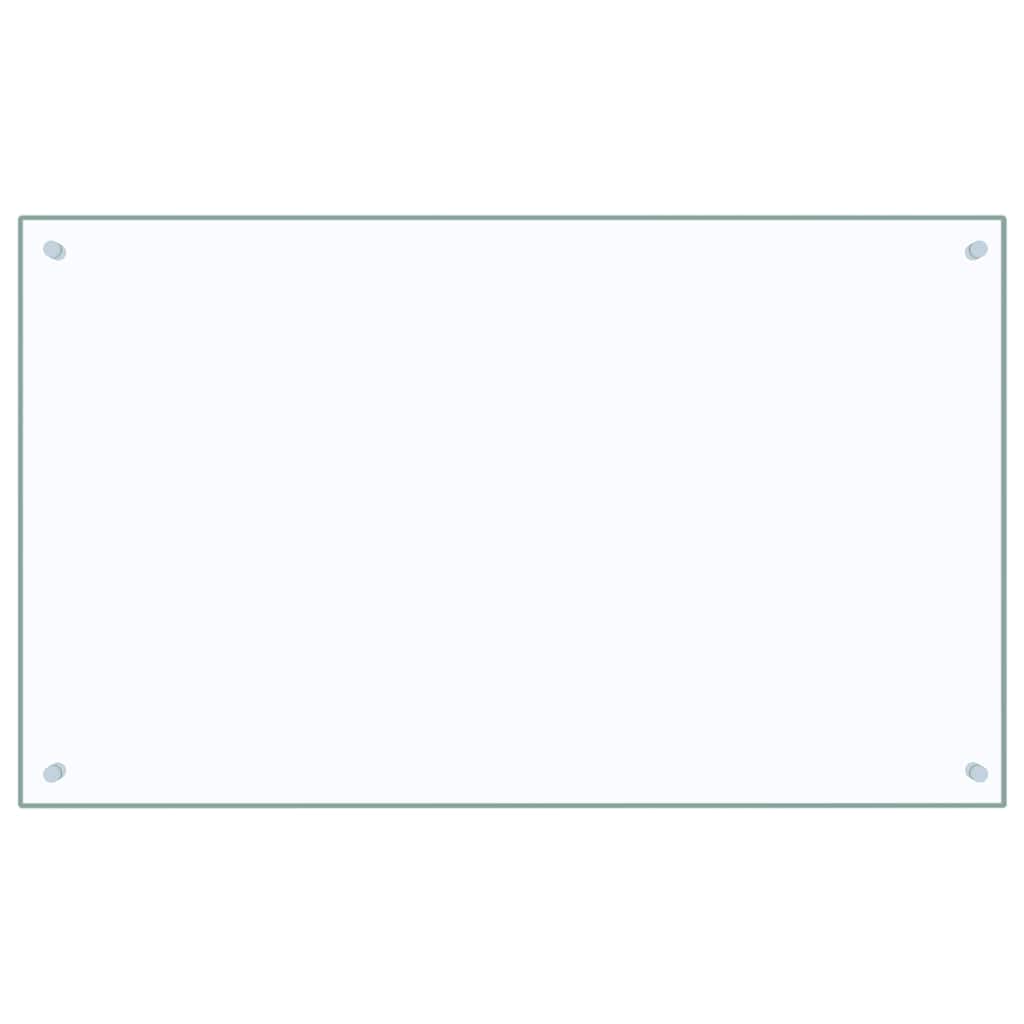 Spatscherm keuken 100x60 cm gehard glas transparant