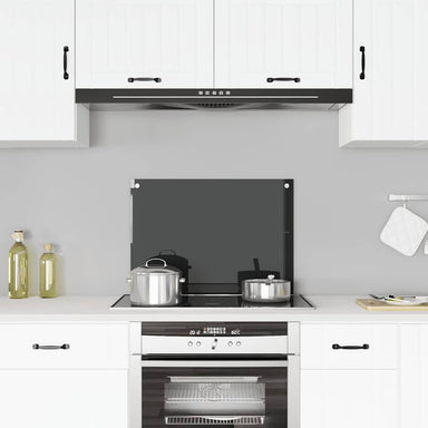 Spatscherm keuken 70x50 cm gehard glas zwart