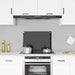 Spatscherm keuken 70x50 cm gehard glas zwart
