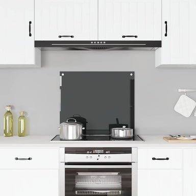 Spatscherm keuken 70x60 cm gehard glas zwart
