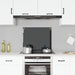 Spatscherm keuken 70x60 cm gehard glas zwart