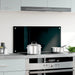 Spatscherm keuken 80x40 cm gehard glas zwart