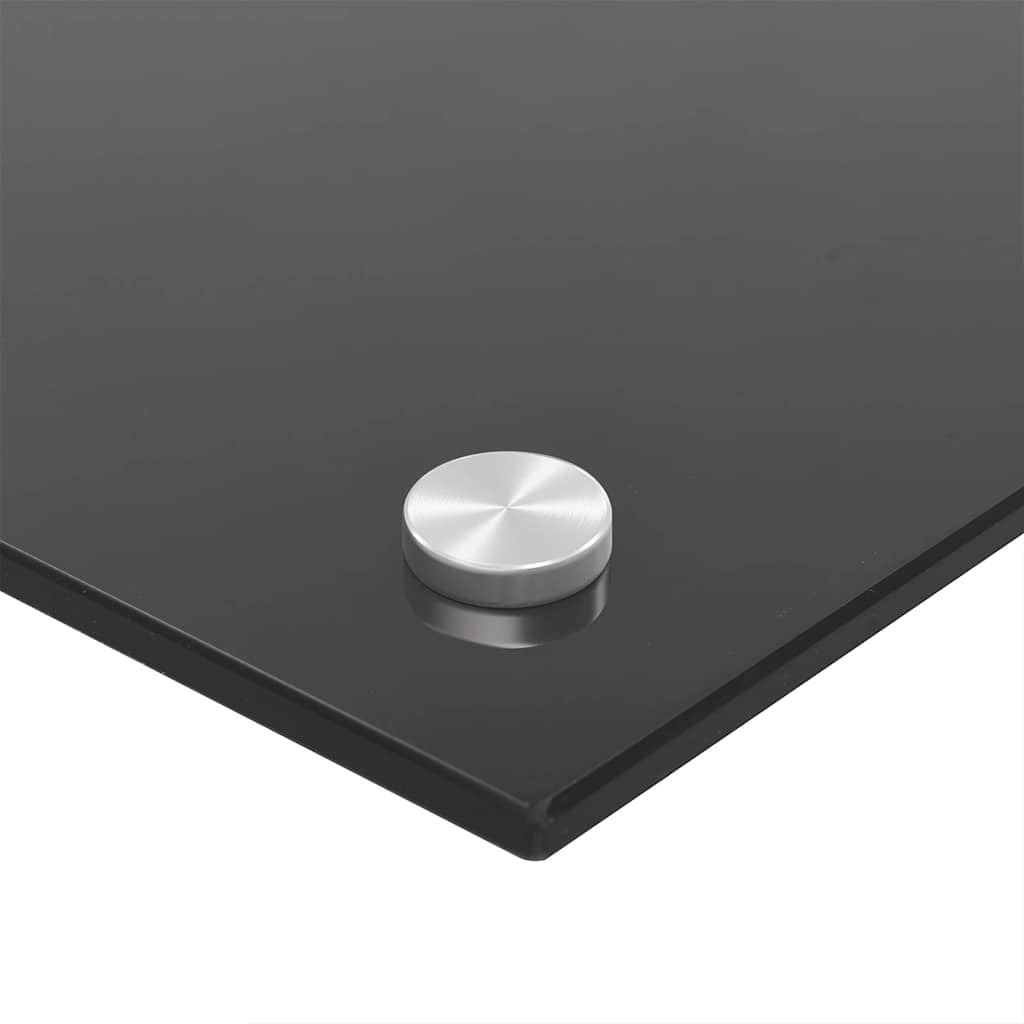 Spatscherm keuken 80x40 cm gehard glas zwart