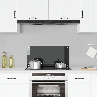 Spatscherm keuken 80x40 cm gehard glas zwart