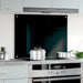 Spatscherm keuken 80x60 cm gehard glas zwart