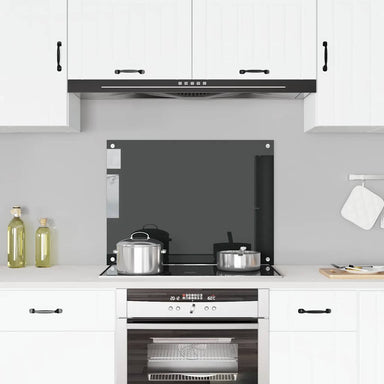 Spatscherm keuken 80x60 cm gehard glas zwart