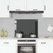 Spatscherm keuken 80x60 cm gehard glas zwart