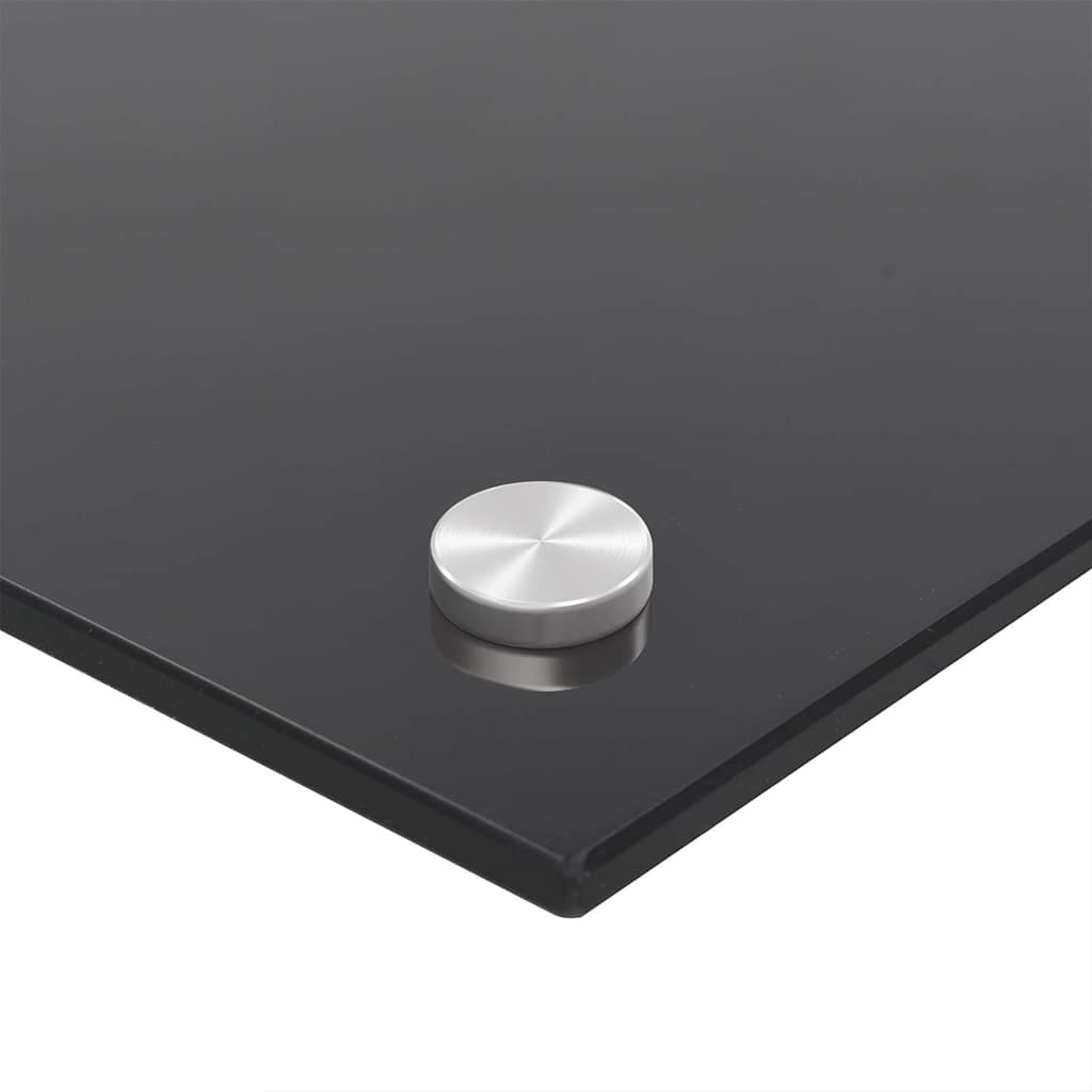 Spatscherm keuken 90x50 cm gehard glas zwart