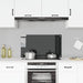 Spatscherm keuken 90x50 cm gehard glas zwart