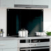 Spatscherm keuken 90x60 cm gehard glas zwart