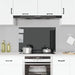 Spatscherm keuken 90x60 cm gehard glas zwart