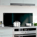 Spatscherm keuken 100x40 cm gehard glas zwart
