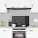 Spatscherm keuken 100x50 cm gehard glas zwart