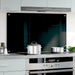 Spatscherm keuken 100x60 cm gehard glas zwart