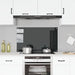 Spatscherm keuken 100x60 cm gehard glas zwart