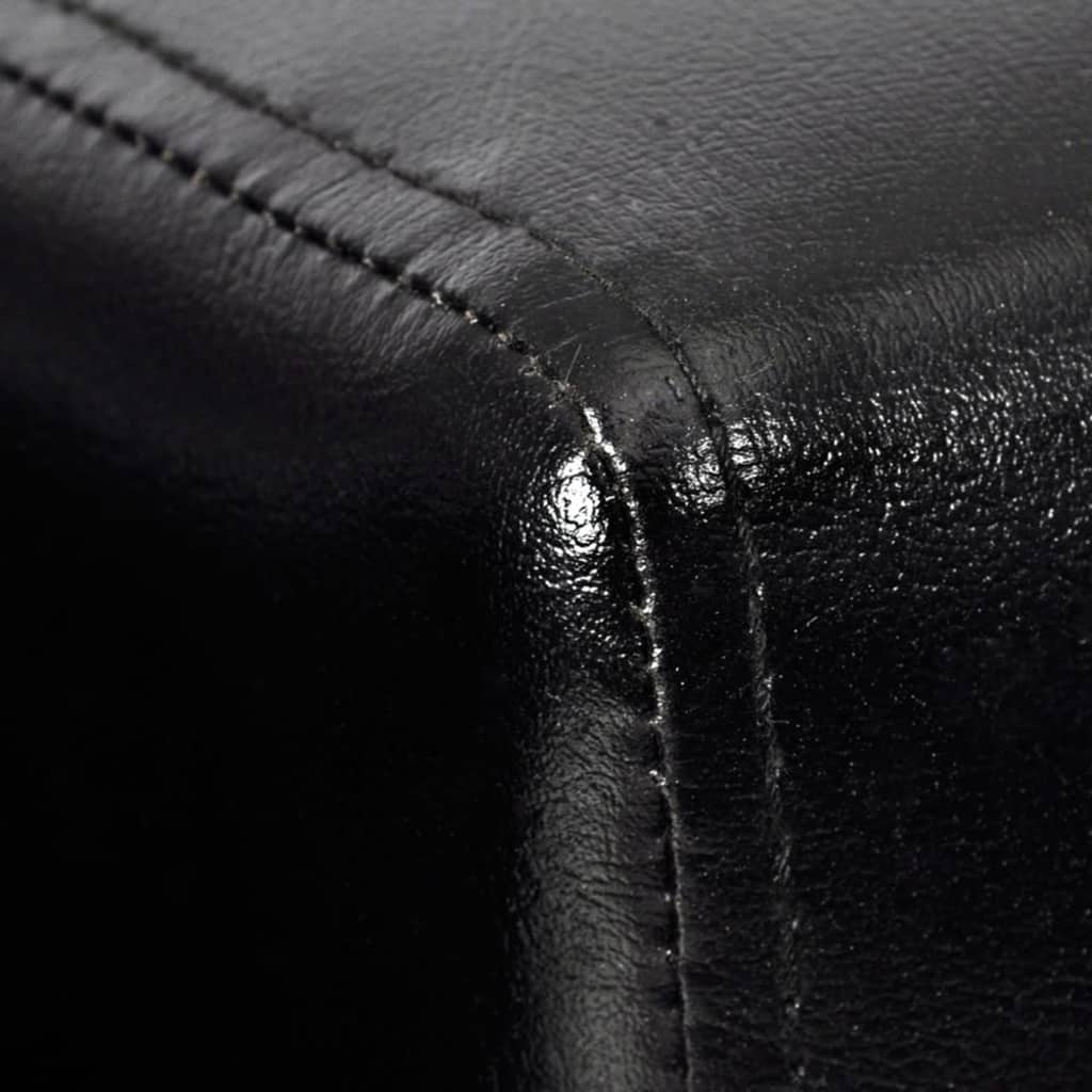 Fauteuil kubus kunstleer zwart