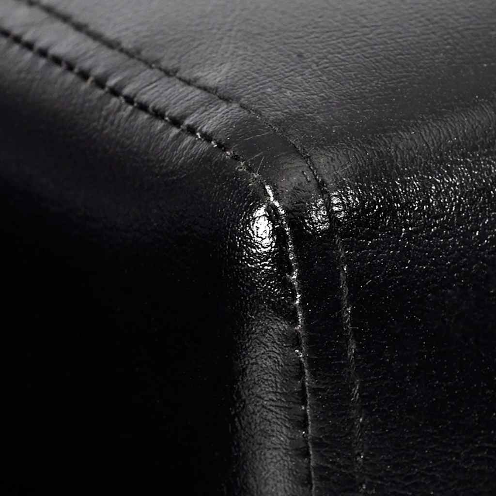 Fauteuil kubus kunstleer zwart