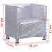 Fauteuil kubus kunstleer wit