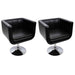 Barstoelen 2 st kunstleer zwart