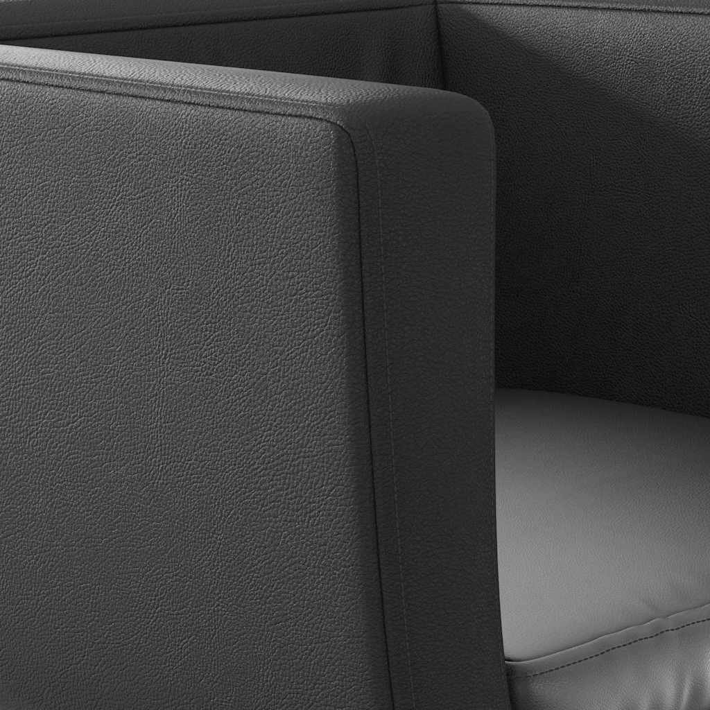 Barstoelen 2 st kunstleer zwart