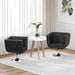 Barstoelen 2 st kunstleer zwart