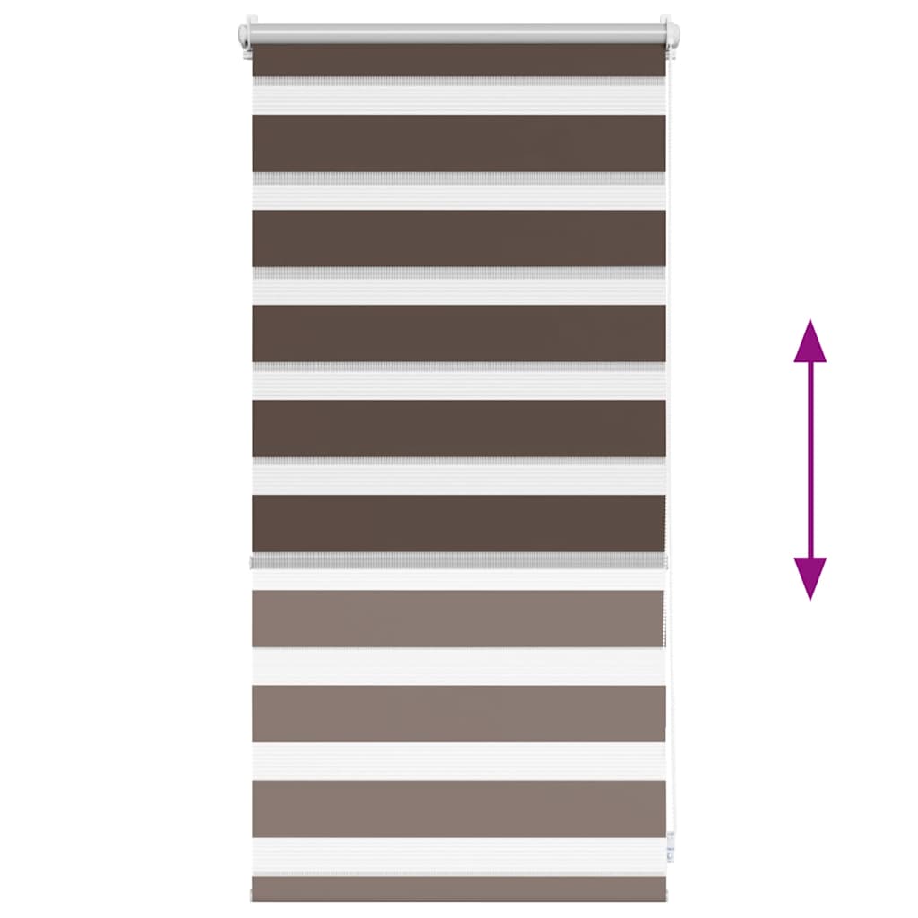 Zebra rolgordijn 40,9x100 cm stofbreedte 36,7 cm koffiebruin