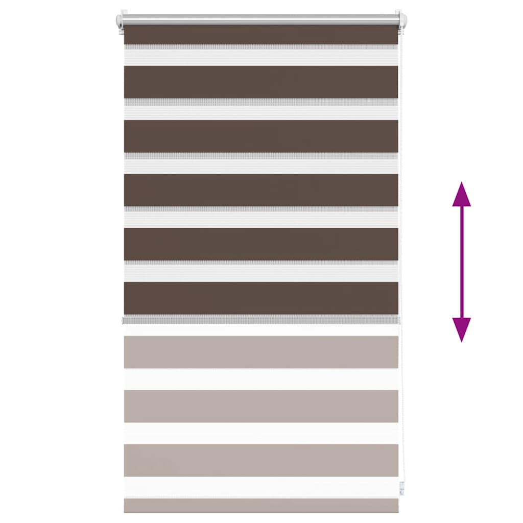 Zebra rolgordijn 50,9x100 cm stofbreedte 46,7 cm koffiebruin
