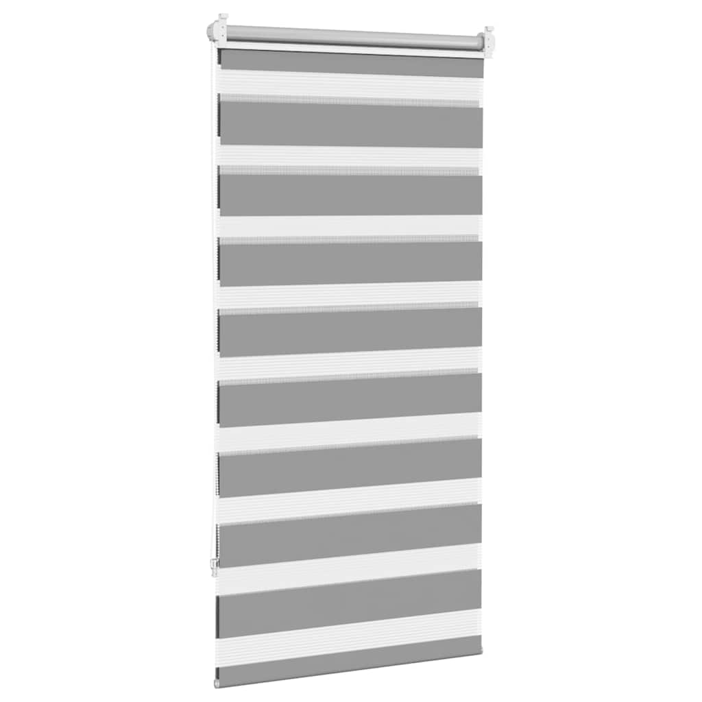 Zebra rolgordijn 60,9 x 120 cm stofbreedte 56,7 cm grijs