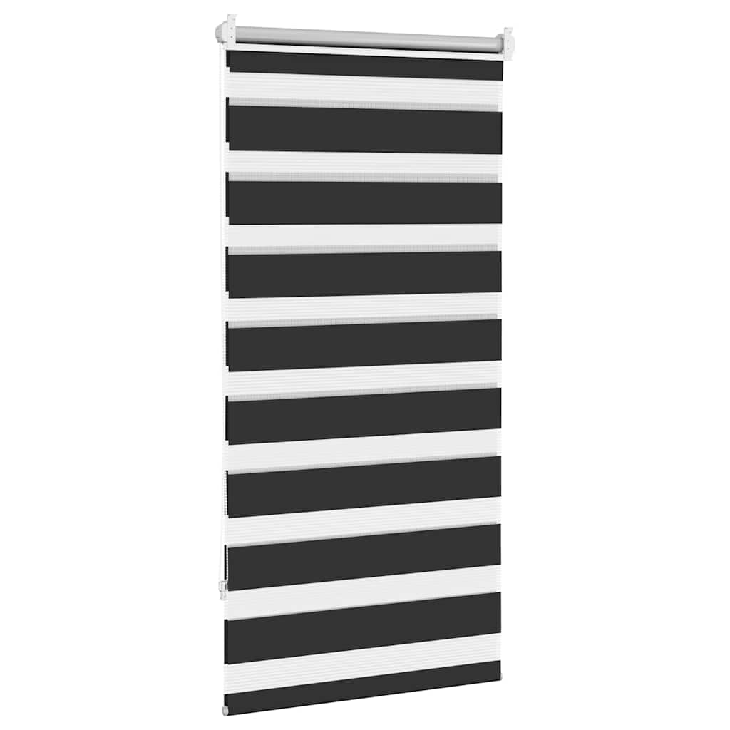 Zebra rolgordijn 60,9 x 120 cm stofbreedte 56,7 cm zwart