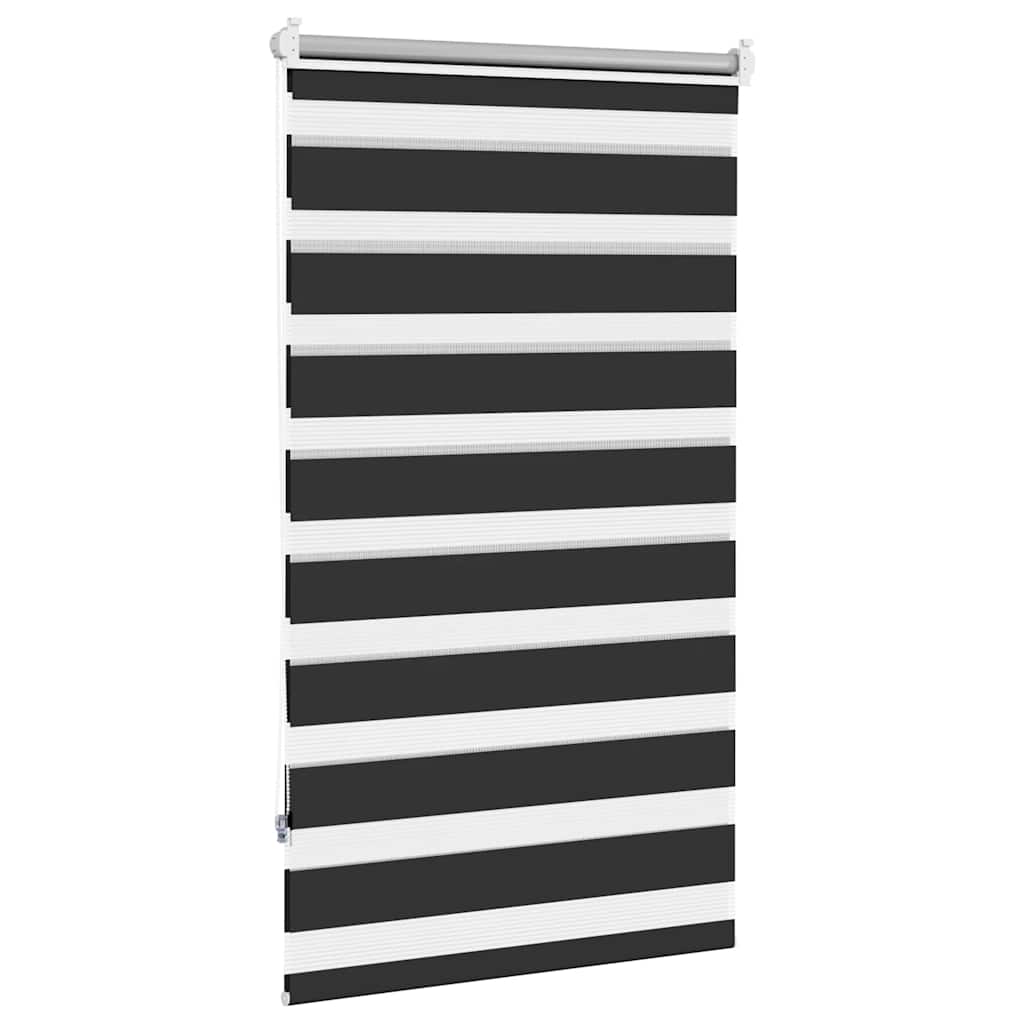 Zebra rolgordijn 70,9 x 120 cm stofbreedte 66,7 cm zwart