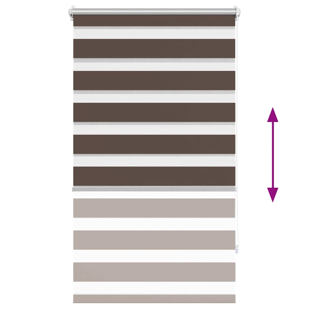 Zebra rolgordijn 70,9 x 120 cm stofbreedte 66,7 cm koffiebruin