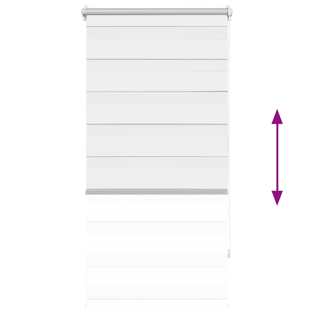 Zebra rolgordijn 80,9 x 150 cm stofbreedte 76,7 cm wit