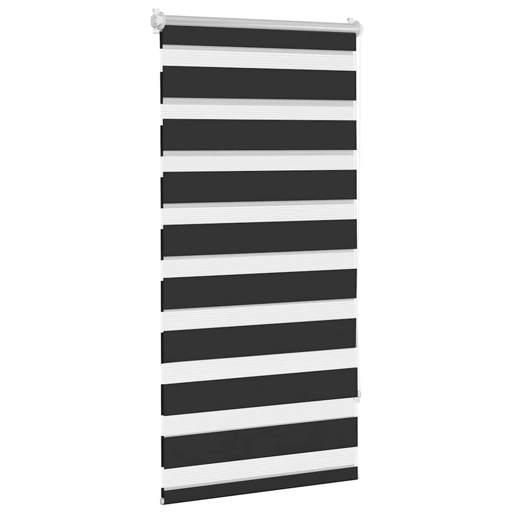 Zebra rolgordijn 80,9 x 150 cm stofbreedte 76,7 cm zwart