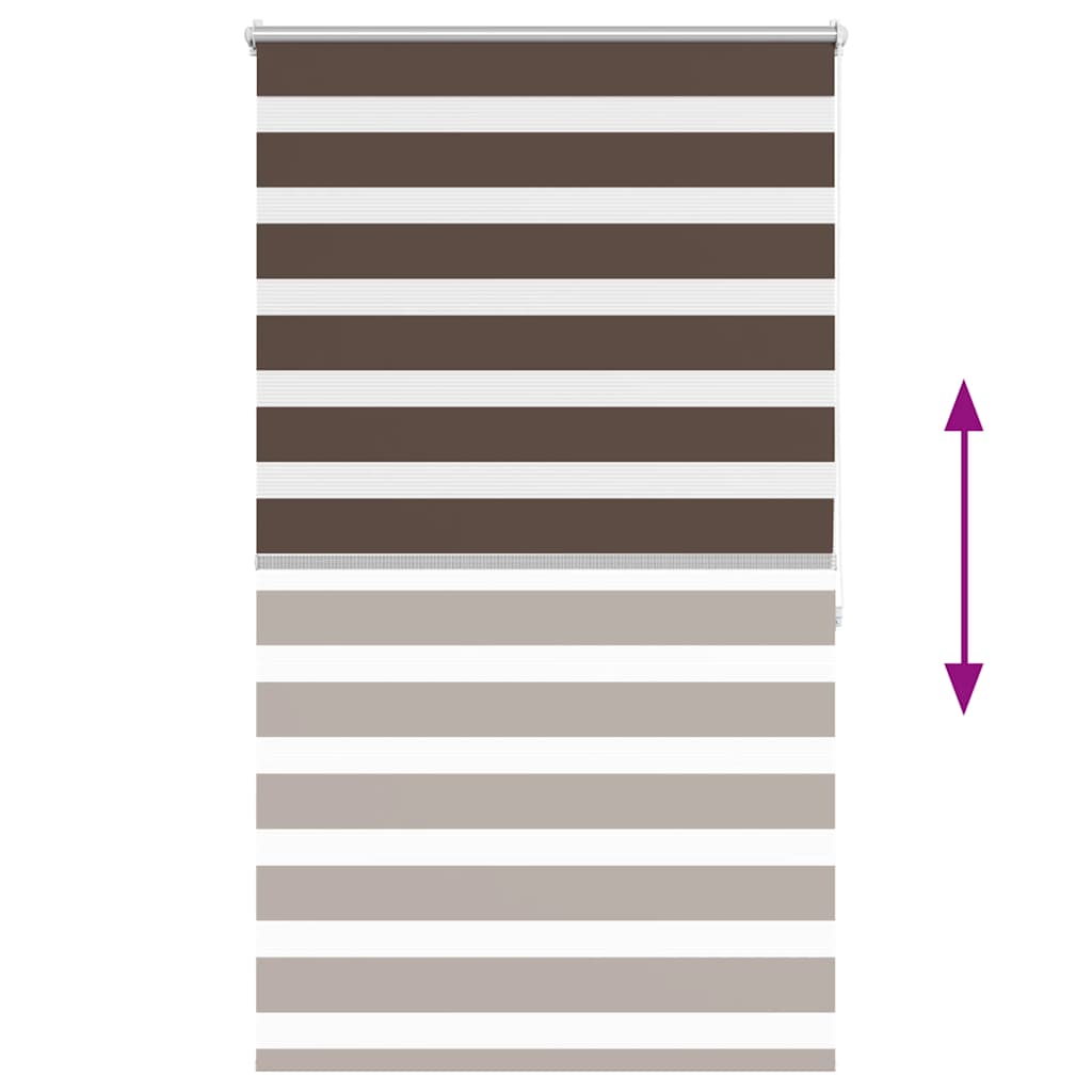 Zebra rolgordijn 80,9 x 175 cm stofbreedte 76,7 cm koffiebruin