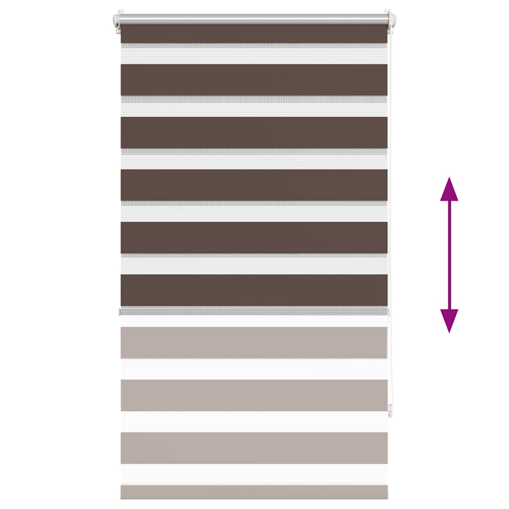 Zebra rolgordijn 90,9 x 150 cm stofbreedte 86,7 cm koffiebruin