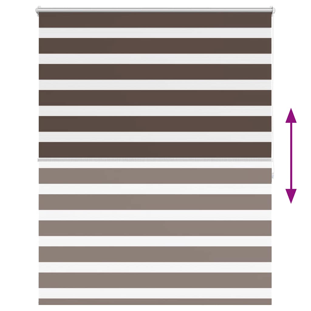 Zebra rolgordijn 120,9 x 175 cm stofbreedte 116,7 cm koffiebruin