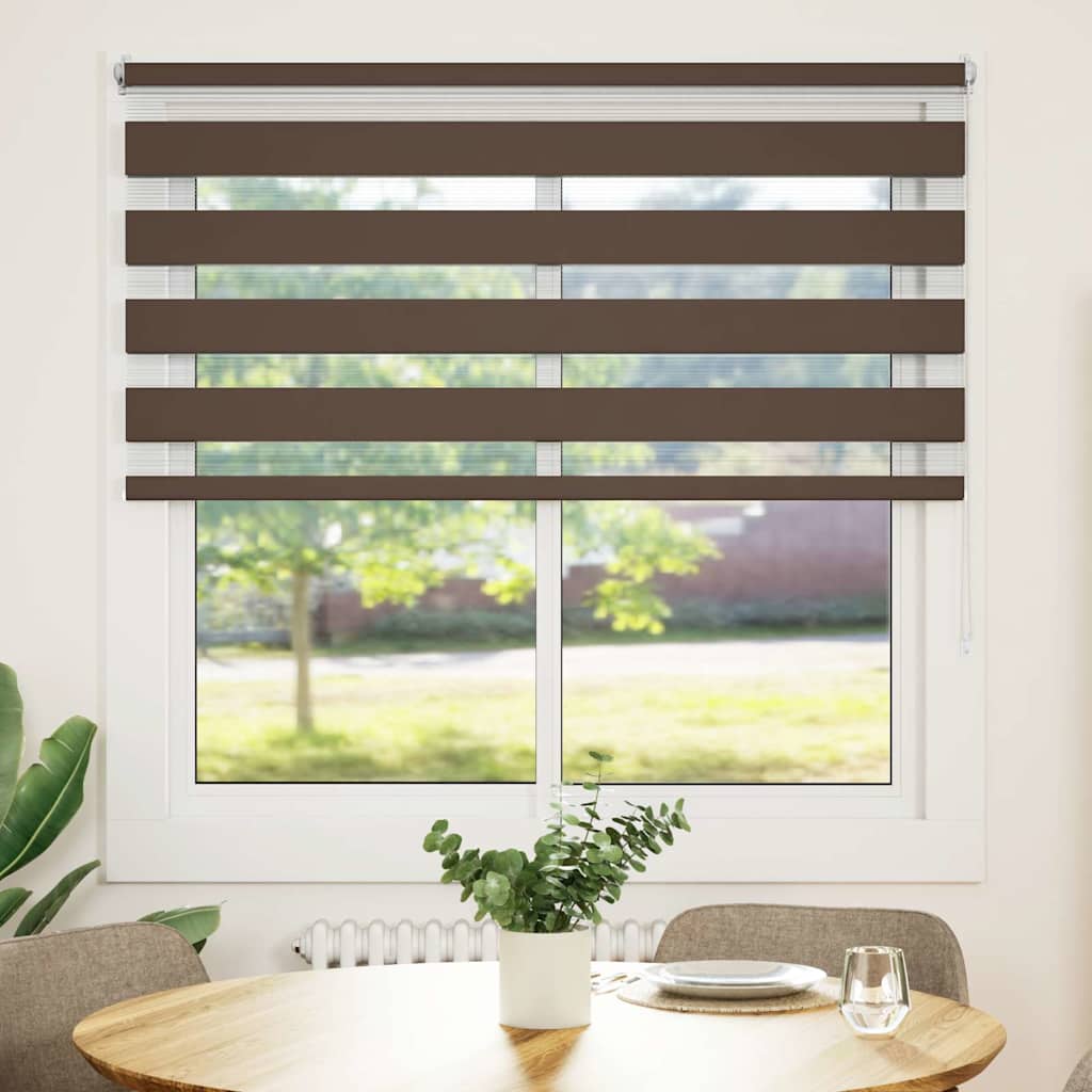 Zebra rolgordijn 120,9 x 175 cm stofbreedte 116,7 cm koffiebruin