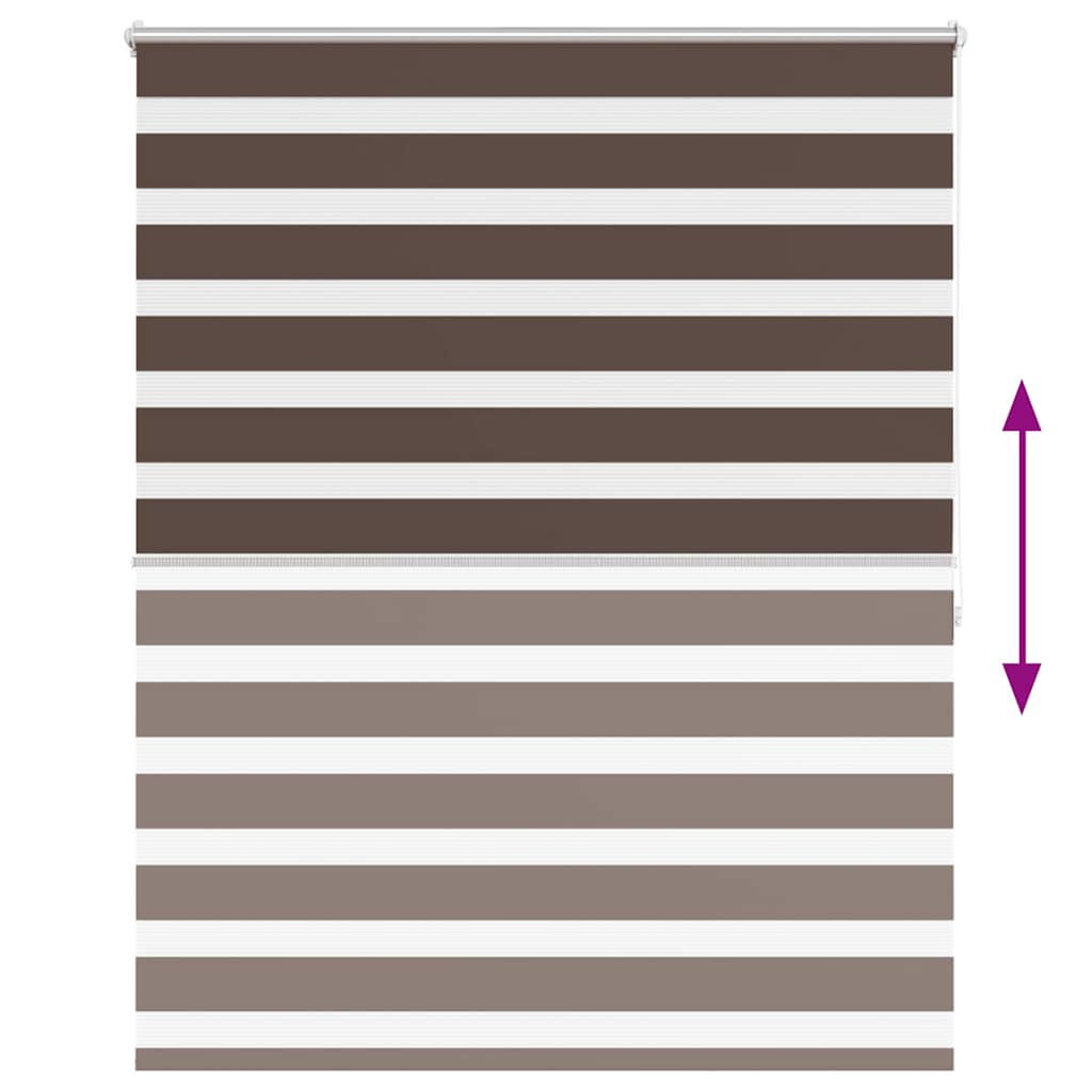 Zebra rolgordijn 140,9 x 175 cm stofbreedte 136,7 cm koffiebruin