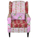 Fauteuil met patchwork ontwerp stof