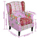 Fauteuil met patchwork ontwerp stof