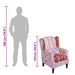 Fauteuil met patchwork ontwerp stof