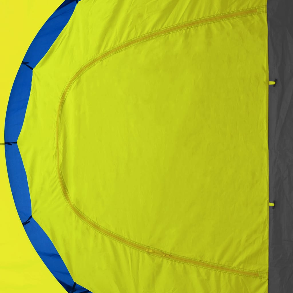 Tent 9-persoons polyester blauw en geel