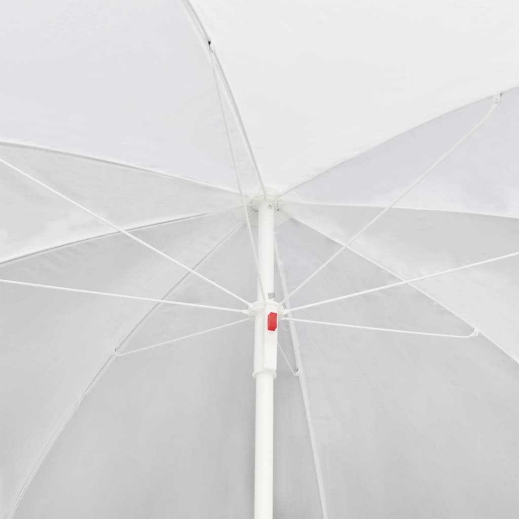 Tuinbed met parasol poly rattan bruin