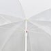 Tuinbed met parasol poly rattan bruin