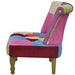 Franse stoel met patchwork ontwerp stof
